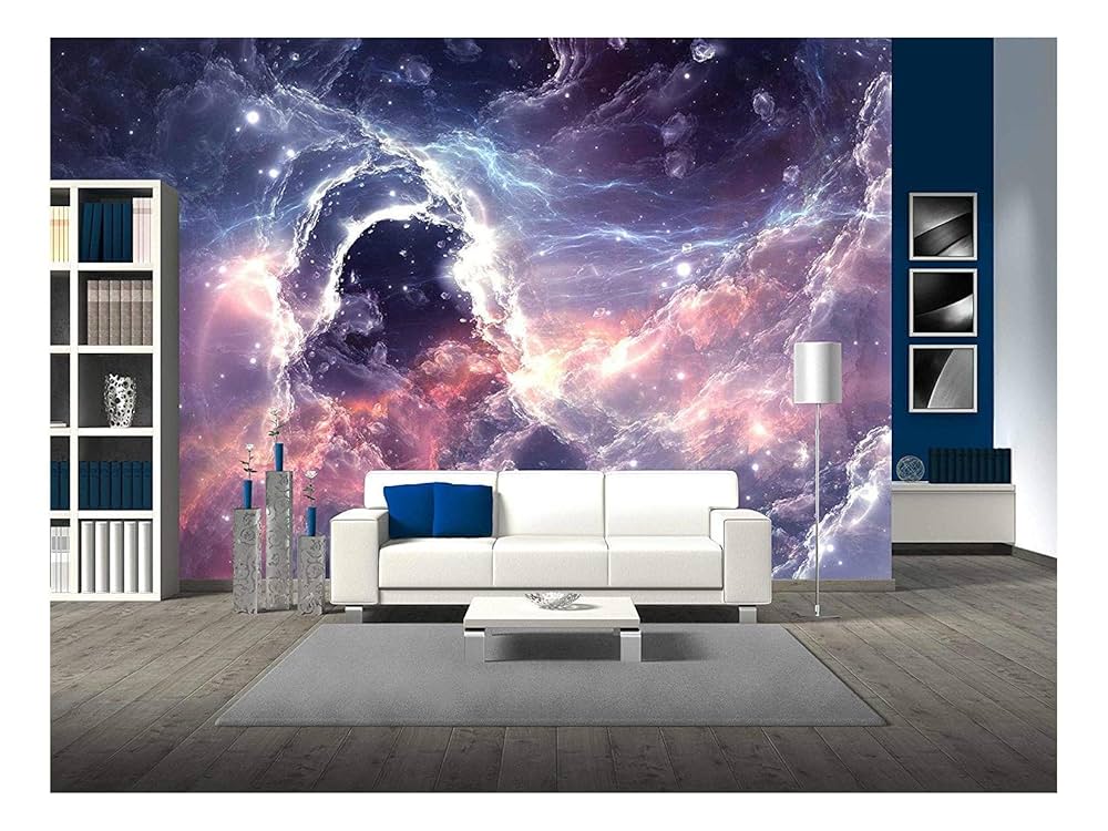 愛してナイト　セル画　背景画付　09 Amazon.co.jp: wall26 - プラズマティック 星雲 深い宇宙の背景